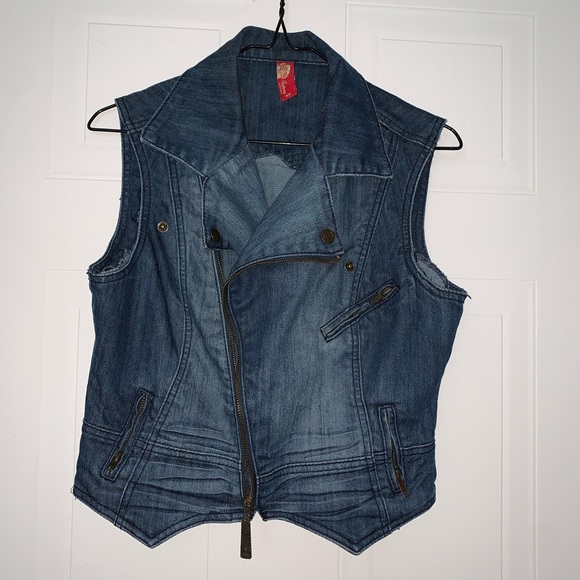 Jeans jacket sleeveless Apple bottom - Picture 4 of 16